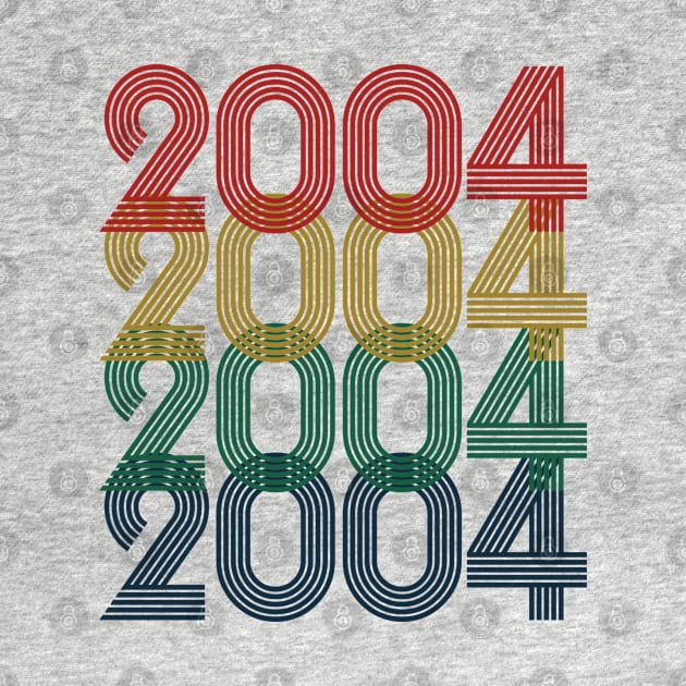 Cool Retro Year 2004 - Made In 2004 - 19 Years Old, 19th Birthday Gift For Men & Women by Art Like Wow Designs